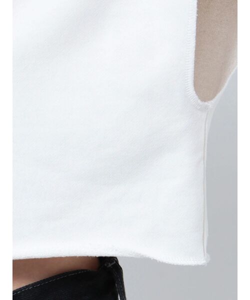 EMODA（エモダ）の「カバーハーフジップトップ（Tシャツ/カットソー・レディース・ホワイト/グレー/ブラック/ブルー・FREE）」の9枚目の写真