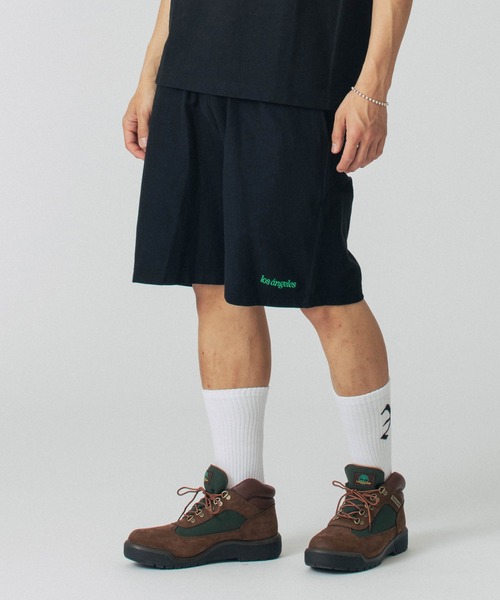 Champion(チャンピオン)の「XLARGE×Champion REVERSE WEAVE SHORT PANTS(その他パンツ・メンズ・アッシュ/ブラック/グリーン/パープル・S/M/L/XL)」の2枚目の写真