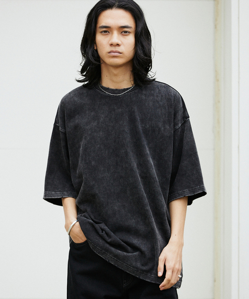 JOURNAL STANDARD(ジャーナルスタンダード)の「アシッド ダメージ ヘビーTシャツ(Tシャツ/カットソー・メンズ・ブラック系その他/ピンク/チャコールグレー/ラベンダー・X-LARGE/MEDIUM/LARGE)」の2枚目の写真