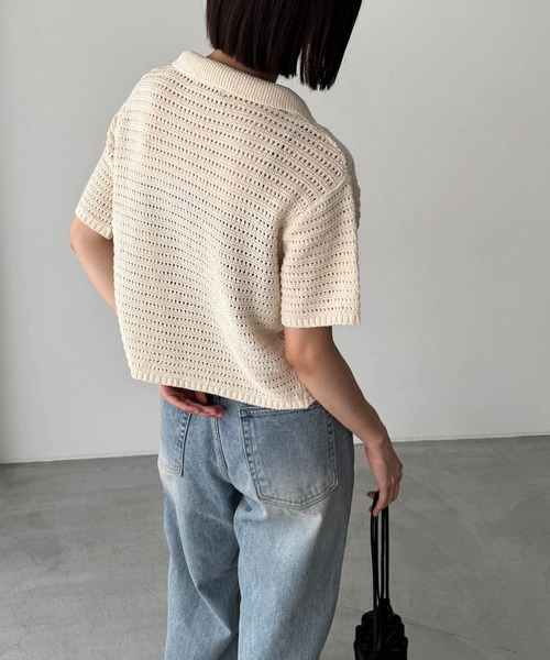 CANAL JEAN（キャナルジーン）の「El mar 襟付きクロシェ編み