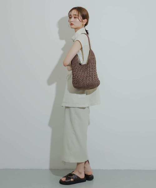SENSE OF PLACE by URBAN RESEARCH（センスオブプレイスバイアーバンリサーチ）の「メタリックヤーンバッグ（ショルダーバッグ・レディース・シルバー/その他1/ブラウン・ONE）」の5枚目の写真