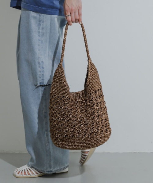 SENSE OF PLACE by URBAN RESEARCH（センスオブプレイスバイアーバンリサーチ）の「メタリックヤーンバッグ（ショルダーバッグ・レディース・シルバー/その他1/ブラウン・ONE）」の11枚目の写真