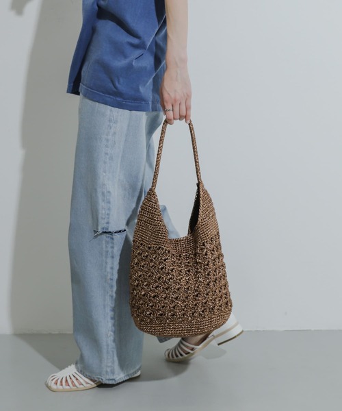 SENSE OF PLACE by URBAN RESEARCH（センスオブプレイスバイアーバンリサーチ）の「メタリックヤーンバッグ（ショルダーバッグ・レディース・シルバー/その他1/ブラウン・ONE）」の12枚目の写真