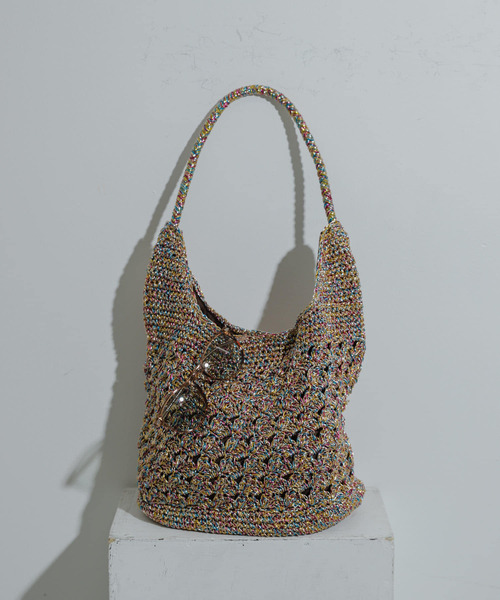 SENSE OF PLACE by URBAN RESEARCH（センスオブプレイスバイアーバンリサーチ）の「メタリックヤーンバッグ（ショルダーバッグ・レディース・シルバー/その他1/ブラウン・ONE）」の18枚目の写真