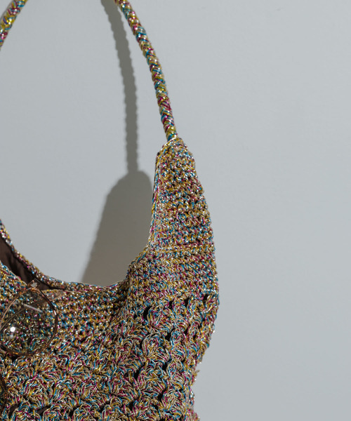 SENSE OF PLACE by URBAN RESEARCH（センスオブプレイスバイアーバンリサーチ）の「メタリックヤーンバッグ（ショルダーバッグ・レディース・シルバー/その他1/ブラウン・ONE）」の19枚目の写真