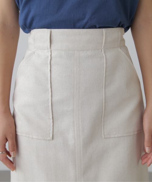 FREE'S MART(フリーズマート)の「◆【3サイズ展開XS-M】麻混フロントスリットマキシスカート【低身長サイズ有】(スカート・レディース・ブラック/ホワイト/ブラウン系その他・SMALL/MEDIUM/X-SMALL)」の9枚目の写真