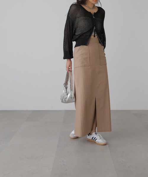 FREE'S MART(フリーズマート)の「◆【3サイズ展開XS-M】麻混フロントスリットマキシスカート【低身長サイズ有】(スカート・レディース・ブラック/ホワイト/ブラウン系その他・SMALL/MEDIUM/X-SMALL)」の22枚目の写真