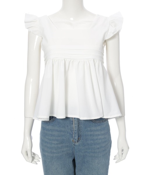 fifth（フィフス）の「フレアショルダーノースリーブブラウス（シャツ/ブラウス・レディース・ピンク/ホワイト/ブラック/ブルー・M）」の14枚目の写真