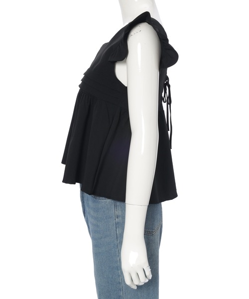 fifth（フィフス）の「フレアショルダーノースリーブブラウス（シャツ/ブラウス・レディース・ピンク/ホワイト/ブラック/ブルー・M）」の10枚目の写真