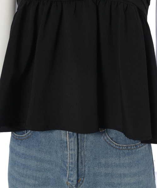 fifth（フィフス）の「フレアショルダーノースリーブブラウス（シャツ/ブラウス・レディース・ピンク/ホワイト/ブラック/ブルー・M）」の6枚目の写真