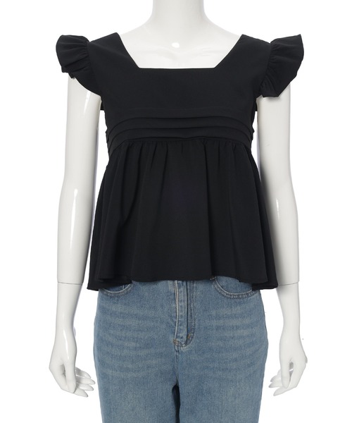 fifth（フィフス）の「フレアショルダーノースリーブブラウス（シャツ/ブラウス・レディース・ピンク/ホワイト/ブラック/ブルー・M）」の16枚目の写真