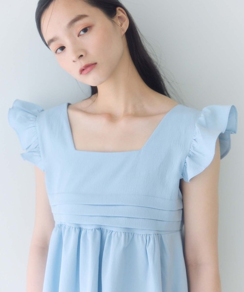 fifth（フィフス）の「フレアショルダーノースリーブブラウス（シャツ/ブラウス・レディース・ピンク/ホワイト/ブラック/ブルー・M）」の21枚目の写真