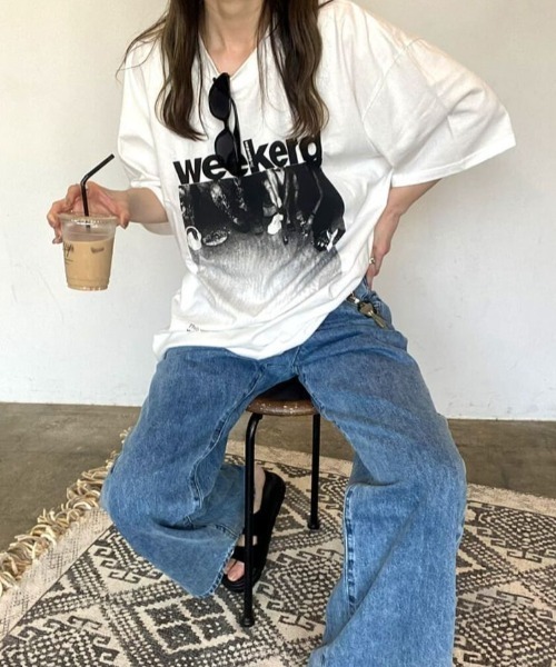 tシャツ バックロゴプリントオーバーTシャツ(kiharu select) / ロゴT バックロゴ オーバーサイズTシャツ 半袖 ビックシルエット ロ I-SOOK tシャツ バックプリントオーバーTシャツ(kiharu select