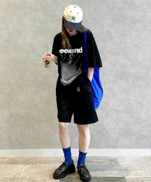 tシャツ Weekend ロゴプリントTシャツ(kiharu select) / プリントTシャツ 半袖 オーバーサイズTシャツ ロゴＴシャツ ロゴT Weekend ロゴプリントTシャツ(kiharu select) / プリントTシャツ