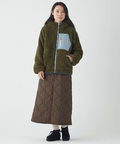 KRIFF MAYER Lady's Collection（クリフメイヤーレディースコレクション）の「キルトクライミングスカート（スカート・レディース・キャメル/ダークブラウン/カラフル/ブラック/オリーブ/オフホワイト・MEDIUM/LARGE）」の20枚目の写真