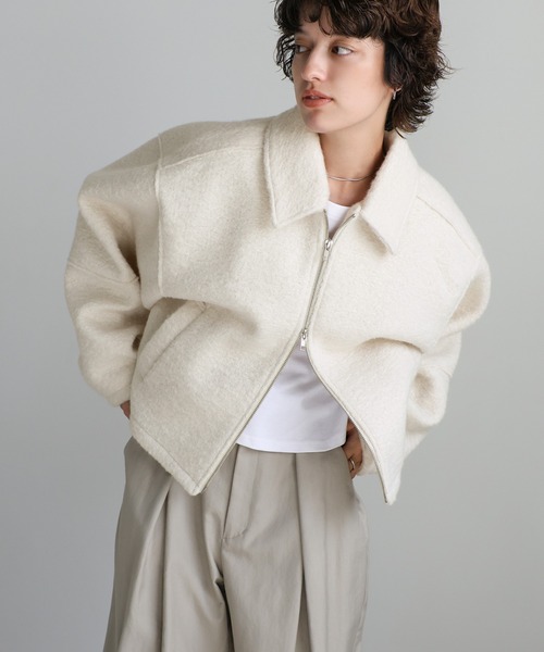 【セール】ブークレステンカラ―ダブルジップジャケット（ブルゾン）｜select MOCA（セレクトモカ）