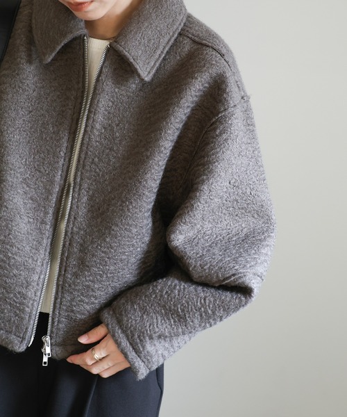 【セール】ブークレステンカラ―ダブルジップジャケット（ブルゾン）｜select MOCA（セレクトモカ）