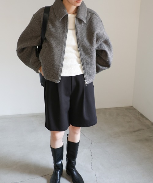 【セール】ブークレステンカラ―ダブルジップジャケット（ブルゾン）｜select MOCA（セレクトモカ）