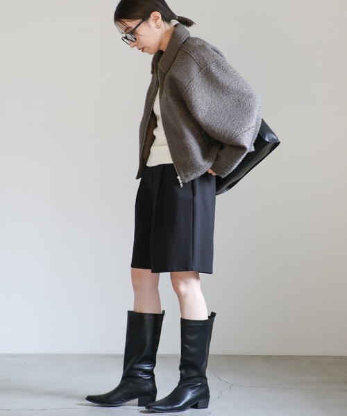 【セール】ブークレステンカラ―ダブルジップジャケット（ブルゾン）｜select MOCA（セレクトモカ）