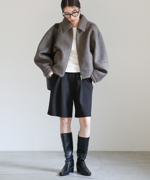 【セール】ブークレステンカラ―ダブルジップジャケット（ブルゾン）｜select MOCA（セレクトモカ）