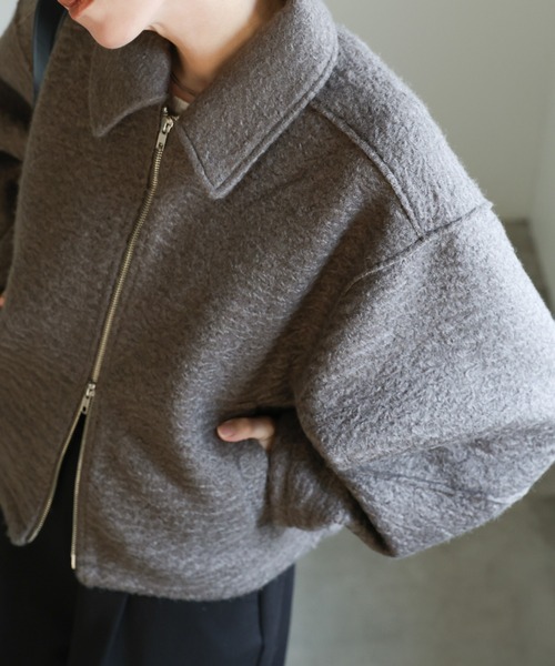 【セール】ブークレステンカラ―ダブルジップジャケット（ブルゾン）｜select MOCA（セレクトモカ）