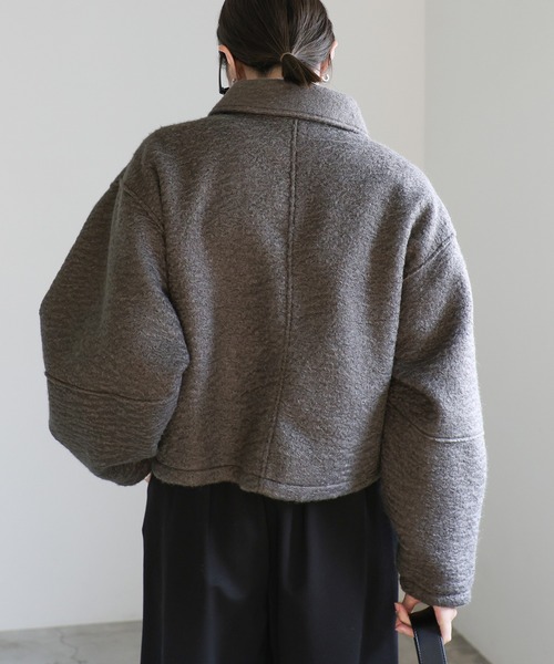 【セール】ブークレステンカラ―ダブルジップジャケット（ブルゾン）｜select MOCA（セレクトモカ）