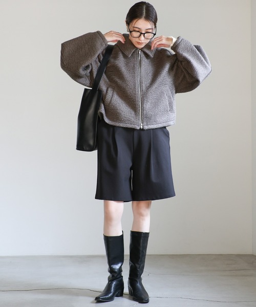 【セール】ブークレステンカラ―ダブルジップジャケット（ブルゾン）｜select MOCA（セレクトモカ）