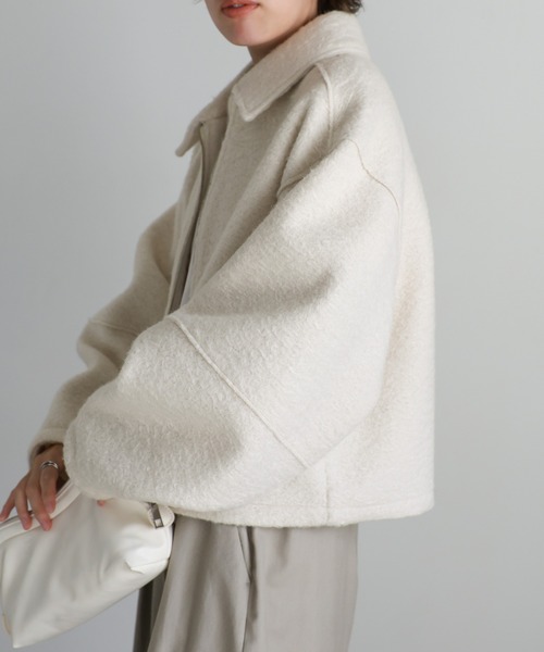 【セール】ブークレステンカラ―ダブルジップジャケット（ブルゾン）｜select MOCA（セレクトモカ）