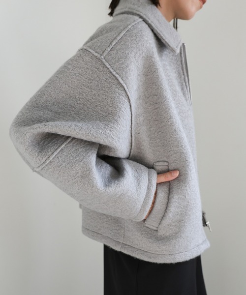 【セール】ブークレステンカラ―ダブルジップジャケット（ブルゾン）｜select MOCA（セレクトモカ）