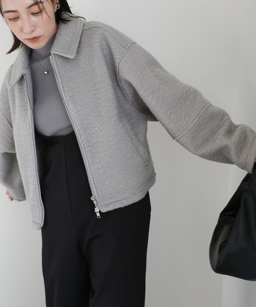 【セール】ブークレステンカラ―ダブルジップジャケット（ブルゾン）｜select MOCA（セレクトモカ）