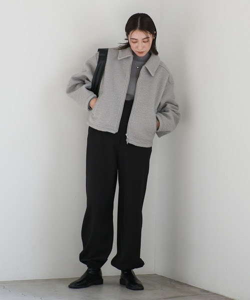 【セール】ブークレステンカラ―ダブルジップジャケット（ブルゾン）｜select MOCA（セレクトモカ）