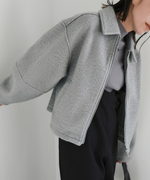 【セール】ブークレステンカラ―ダブルジップジャケット（ブルゾン）｜select MOCA（セレクトモカ）