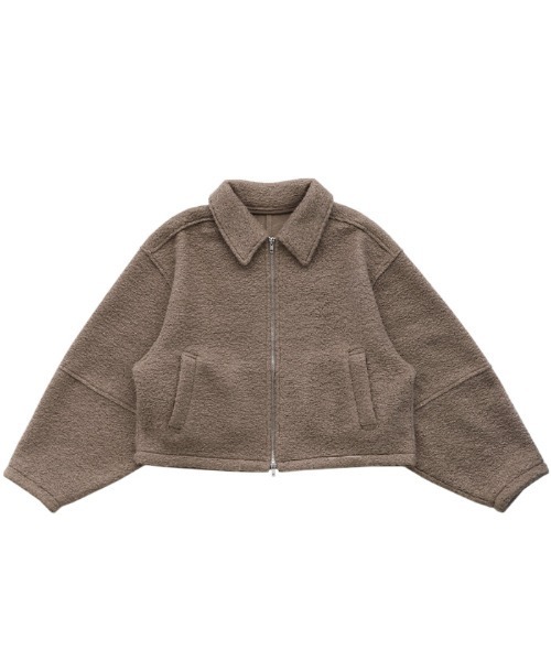 セール】ブークレステンカラ―ダブルジップジャケット（ブルゾン