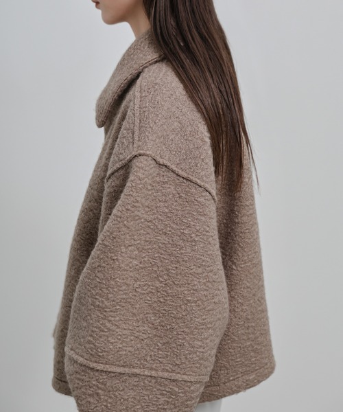 セール】ブークレステンカラ―ダブルジップジャケット（ブルゾン