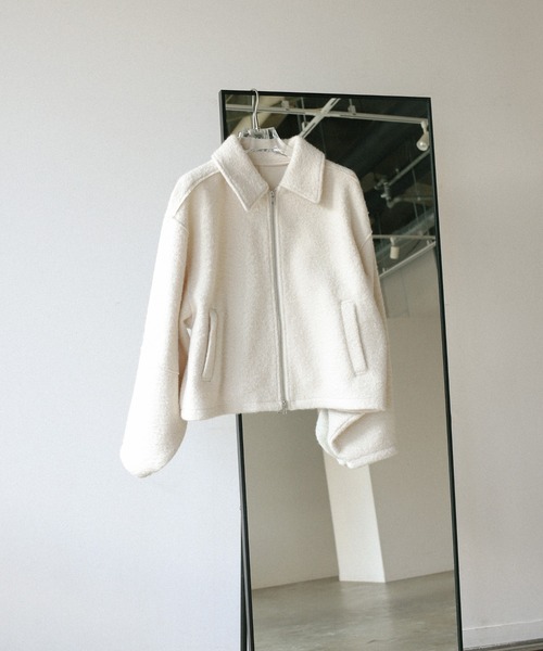 セール】ブークレステンカラ―ダブルジップジャケット（ブルゾン