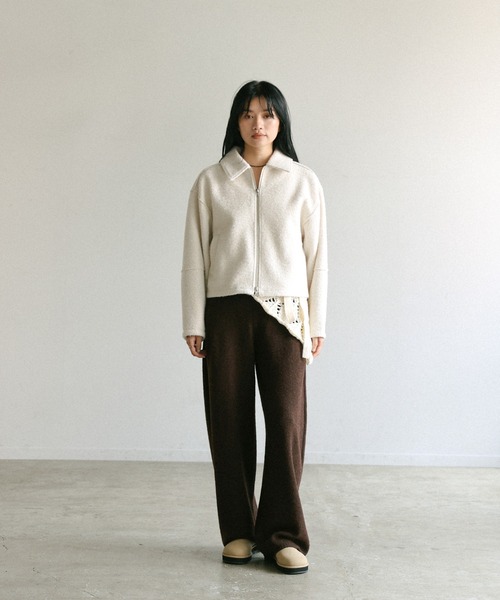 セール】ブークレステンカラ―ダブルジップジャケット（ブルゾン