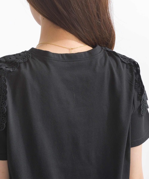 PICCIN(ピッチン)の「【WEB限定】ビッグカラー天竺Tシャツ(Tシャツ/カットソー・レディース・オフホワイト/ブラック・M/L)」の19枚目の写真