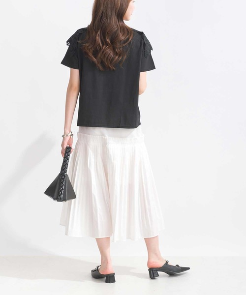 PICCIN(ピッチン)の「【WEB限定】ビッグカラー天竺Tシャツ(Tシャツ/カットソー・レディース・オフホワイト/ブラック・M/L)」の9枚目の写真