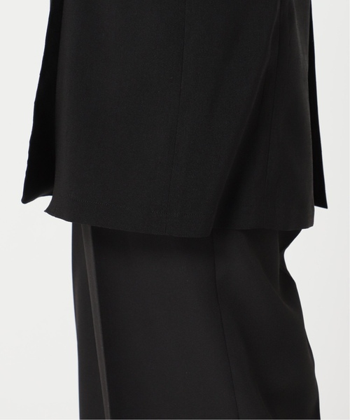 JOURNAL STANDARD（ジャーナルスタンダード）の「《追加3》アイアスストレッチハーフスリーブジャケット（ノーカラージャケット・レディース・ブラック/ベージュ・FREE）」の16枚目の写真