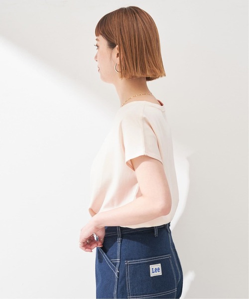 B.C STOCK(ベーセーストック)の「《追加2》フレンチスリーブロゴTEE(Tシャツ/カットソー・レディース・ネイビー/アイボリー/ホワイト・FREE)」の7枚目の写真