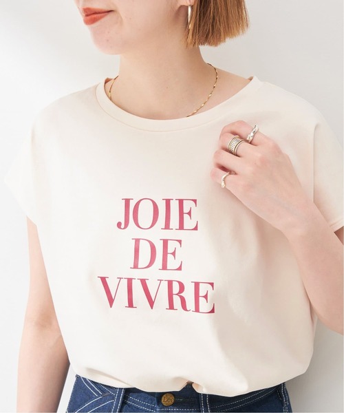 B.C STOCK(ベーセーストック)の「《追加2》フレンチスリーブロゴTEE(Tシャツ/カットソー・レディース・ネイビー/アイボリー/ホワイト・FREE)」の9枚目の写真