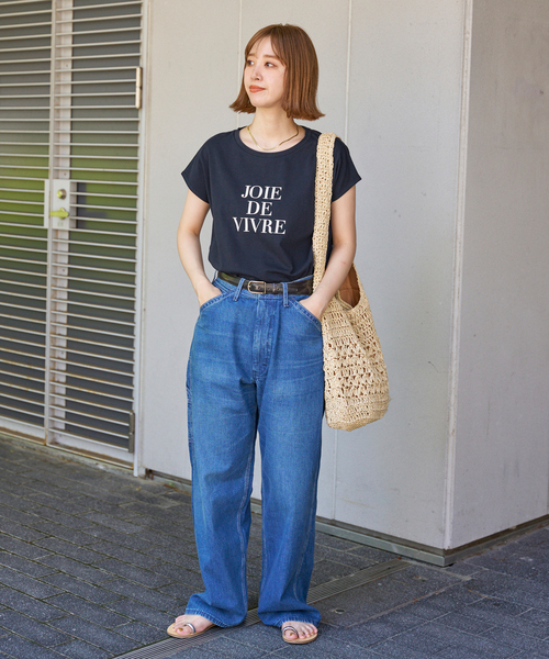B.C STOCK(ベーセーストック)の「《追加2》フレンチスリーブロゴTEE(Tシャツ/カットソー・レディース・ネイビー/アイボリー/ホワイト・FREE)」の16枚目の写真