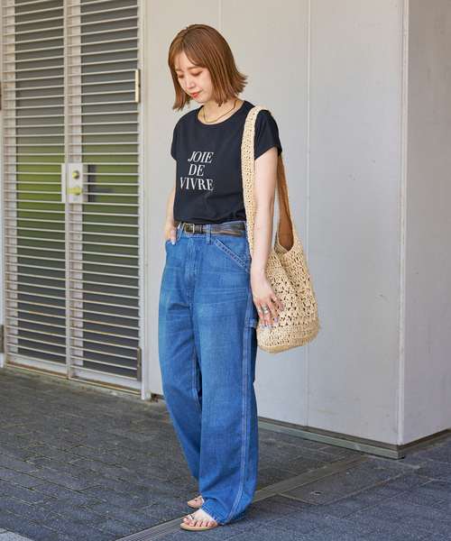 B.C STOCK(ベーセーストック)の「《追加2》フレンチスリーブロゴTEE(Tシャツ/カットソー・レディース・ネイビー/アイボリー/ホワイト・FREE)」の17枚目の写真