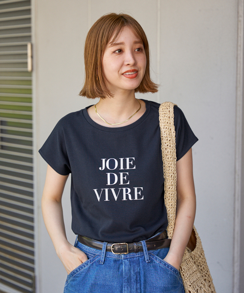 B.C STOCK(ベーセーストック)の「《追加2》フレンチスリーブロゴTEE(Tシャツ/カットソー・レディース・ネイビー/アイボリー/ホワイト・FREE)」の20枚目の写真