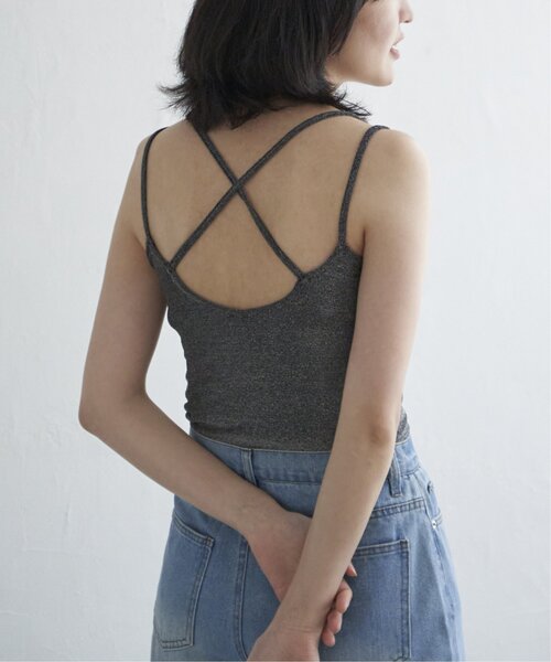 VENCEEXCHANGE（ヴァンスエクスチェンジ）の「ラメカットソーバッククロスキャミソール（キャミソール・レディース・ネイビー/グレー/シルバー/ブラック・FREE）」の10枚目の写真