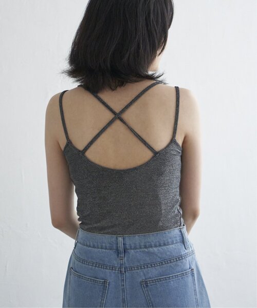 VENCEEXCHANGE（ヴァンスエクスチェンジ）の「ラメカットソーバッククロスキャミソール（キャミソール・レディース・ネイビー/グレー/シルバー/ブラック・FREE）」の13枚目の写真