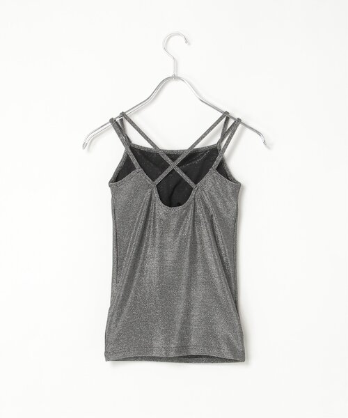 VENCEEXCHANGE（ヴァンスエクスチェンジ）の「ラメカットソーバッククロスキャミソール（キャミソール・レディース・ネイビー/グレー/シルバー/ブラック・FREE）」の15枚目の写真