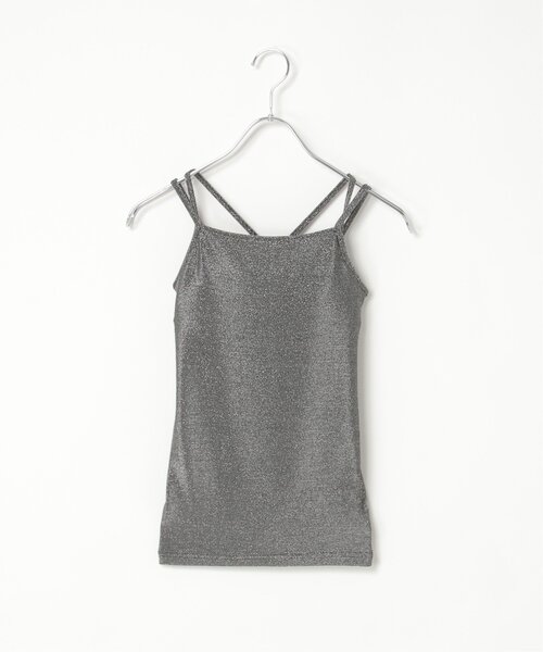 VENCEEXCHANGE（ヴァンスエクスチェンジ）の「ラメカットソーバッククロスキャミソール（キャミソール・レディース・ネイビー/グレー/シルバー/ブラック・FREE）」の8枚目の写真