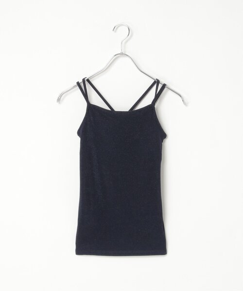 VENCEEXCHANGE（ヴァンスエクスチェンジ）の「ラメカットソーバッククロスキャミソール（キャミソール・レディース・ネイビー/グレー/シルバー/ブラック・FREE）」の7枚目の写真