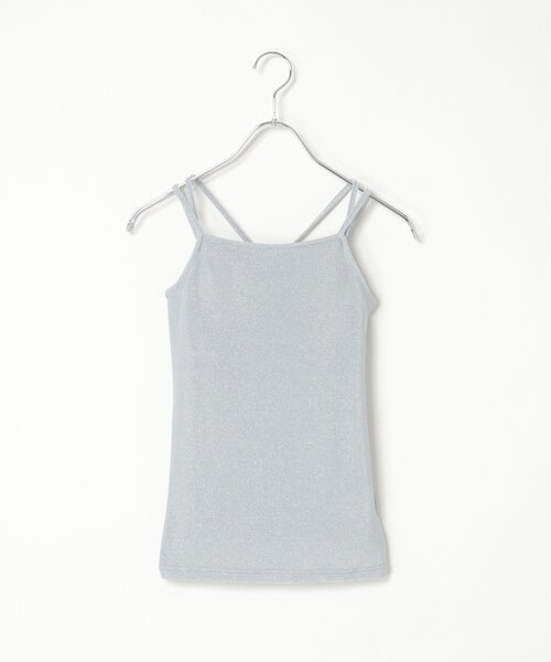 VENCEEXCHANGE（ヴァンスエクスチェンジ）の「ラメカットソーバッククロスキャミソール（キャミソール・レディース・ネイビー/グレー/シルバー/ブラック・FREE）」の6枚目の写真
